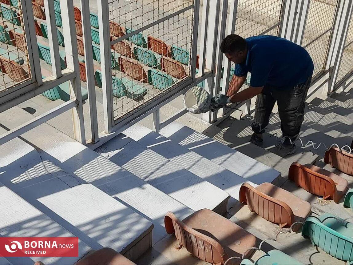 آماده سازی حاشیه استادیوم شهدای شهرقدس+عکس