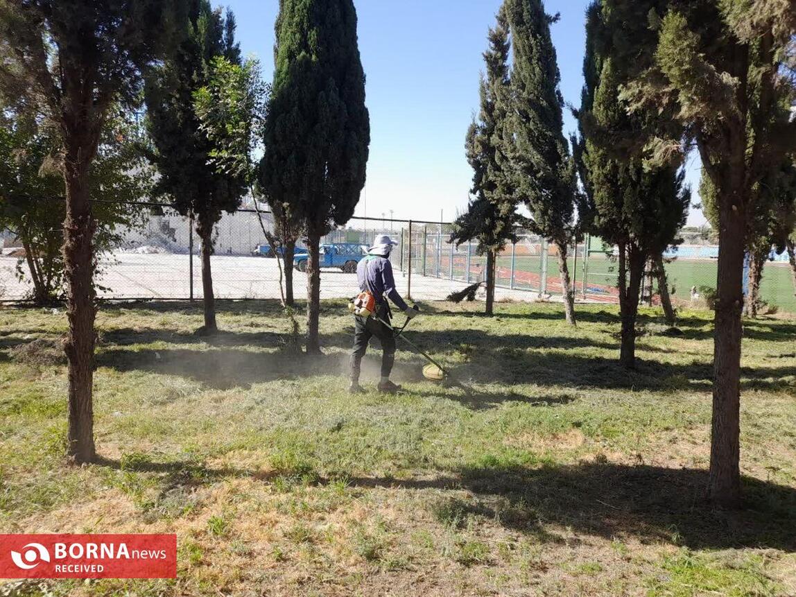 آماده سازی حاشیه استادیوم شهدای شهرقدس+عکس