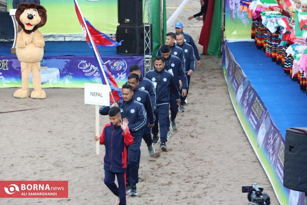 آیین افتتاحیه مسابقات کبدی ساحلی قهرمانی جهان