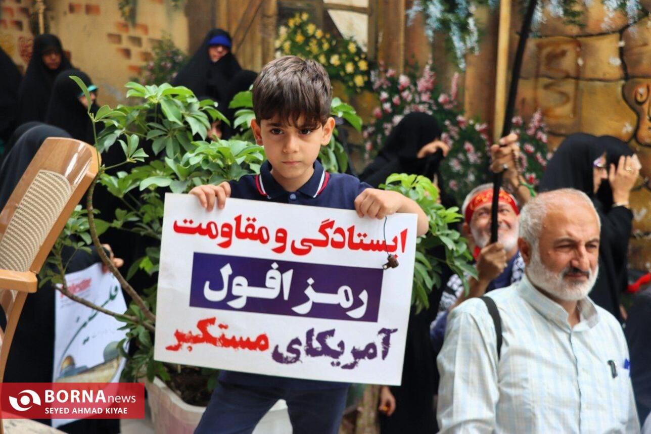 راهپیمایی حمایت از محور مقاومت و حزب الله لبنان در لاهیجان