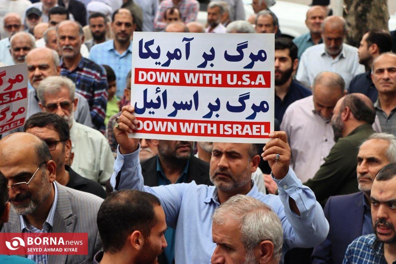 راهپیمایی حمایت از محور مقاومت و حزب الله لبنان در لاهیجان