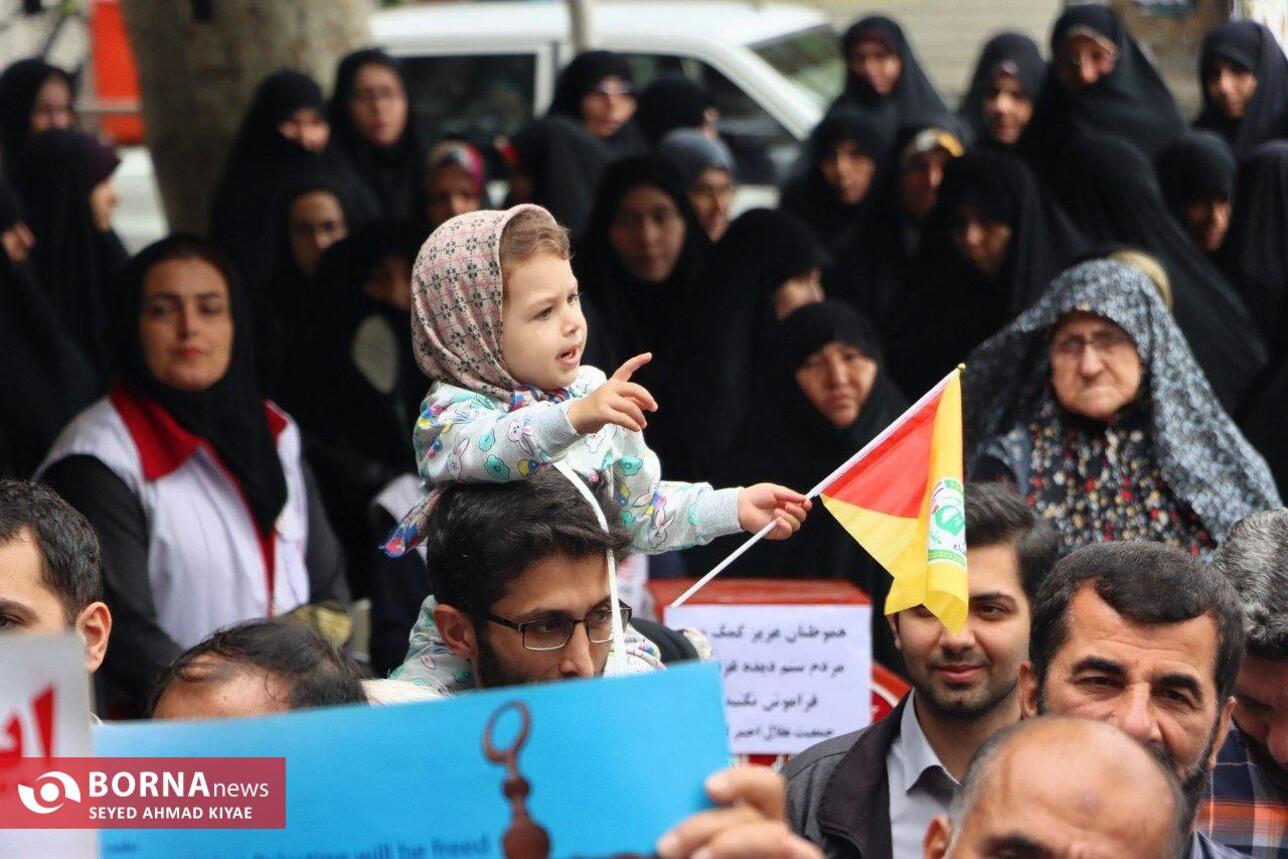 راهپیمایی حمایت از محور مقاومت و حزب الله لبنان در لاهیجان