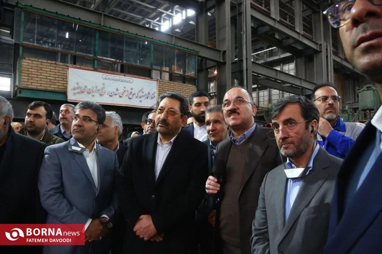 بازدید وزیر صمت از شهرک صنعتی شمس‌آباد