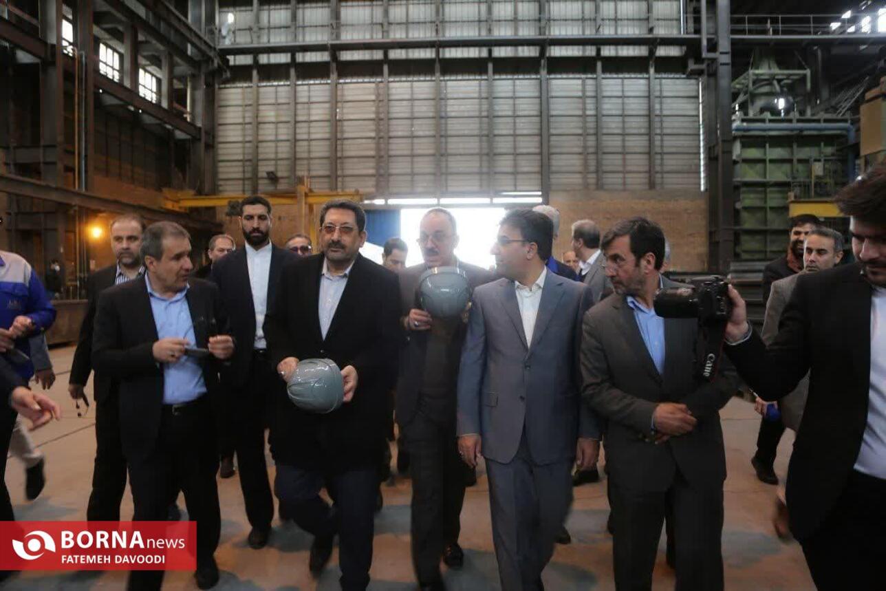بازدید وزیر صمت از شهرک صنعتی شمس‌آباد