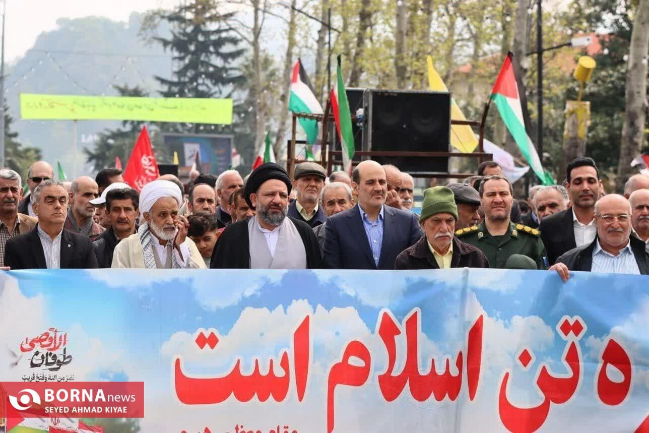 راهپیمایی روز قدس در لاهیجان