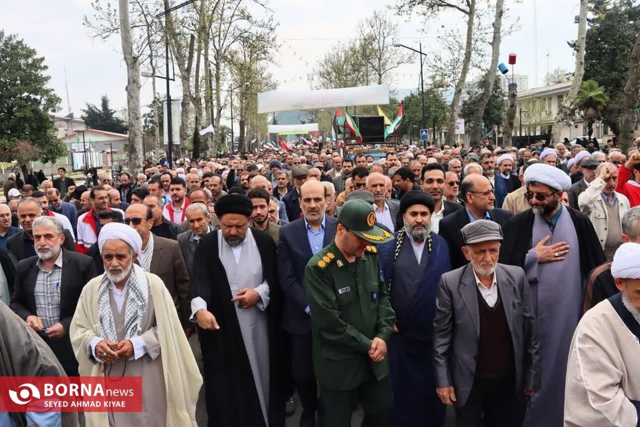 راهپیمایی روز قدس در لاهیجان