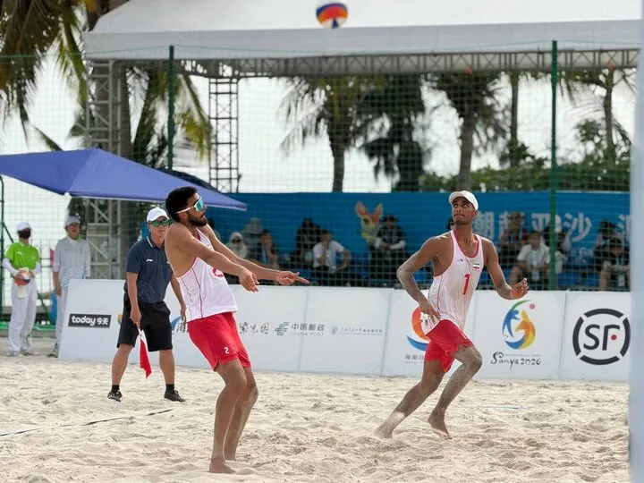 Iranian Beach Volleyballers Clinch Victories in Sanya Games Opener