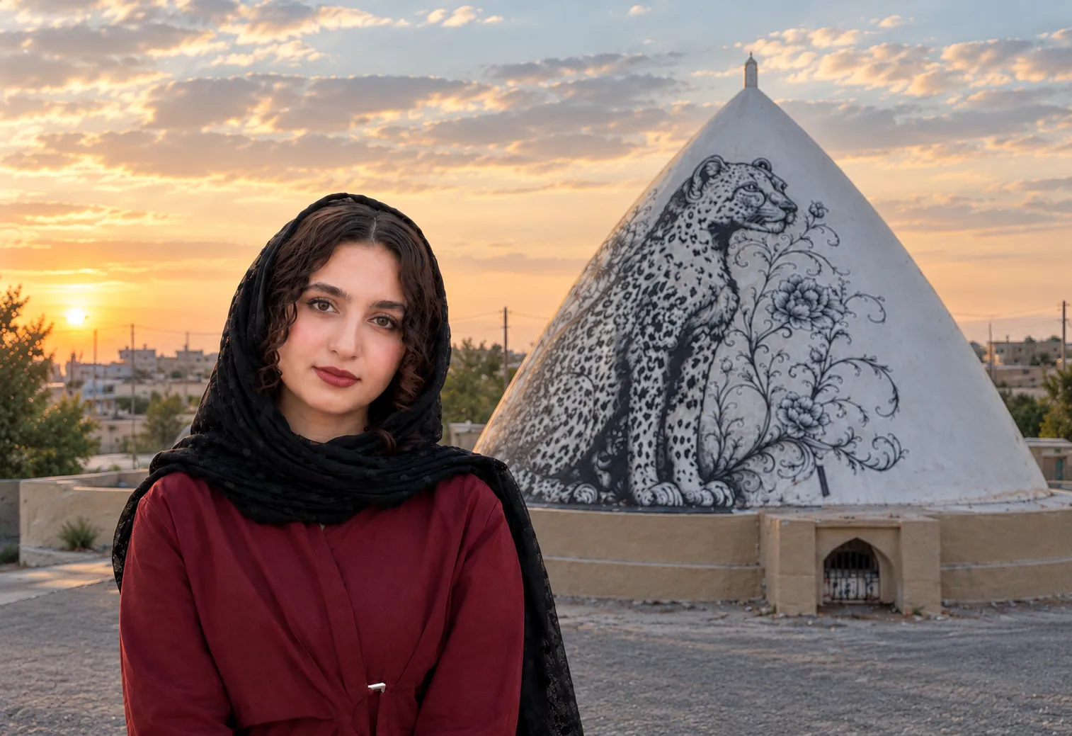 رنگ‌هایی که بر تنِ خاک نشست؛ گفتگویی با مریم نصیری، نقاش آب‌انبارها