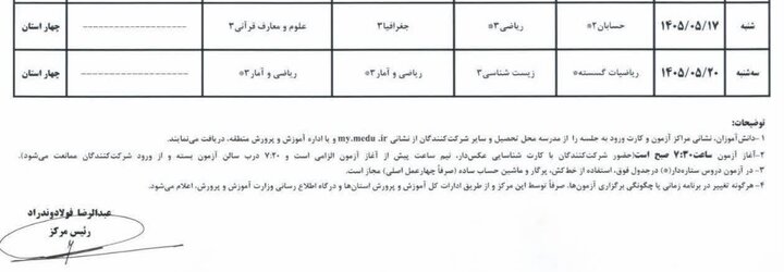 برگزاری امتحانات نهایی معوق در چهار استان جنوبی کشور/ فرصت شرکت غایبین موجه در دروس تخصصی دوازدهم