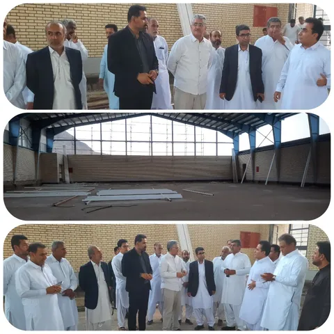بازدید معاون هماهنگی امور عمرانی استانداری سیستان و بلوچستان از روند احداث سالن ورزشی روستای زهلنفان بخش دامن