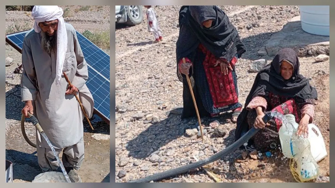 بهره‌مندی ۷ خانوار عشایری منطقه هلک شیرمحمد شهرستان مهرستان ؛ از آب شرب با تجهیز چاه به پنل خورشیدی و مشارکت خیرین