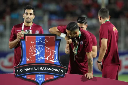 جشن قهرمانی تیم فوتبال نساجی در لیگ آزادگان