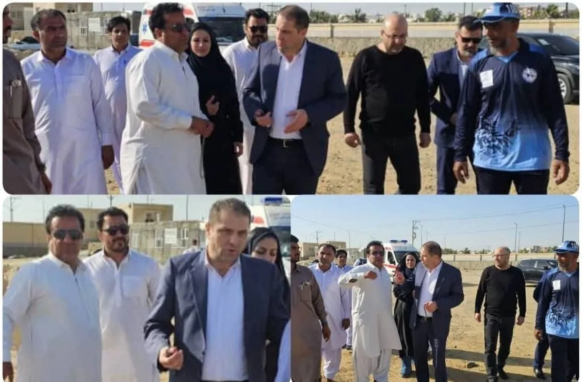نائب وزير الرياضة يزور مشروع ملعب الكريكيت في مدينة تشابهار