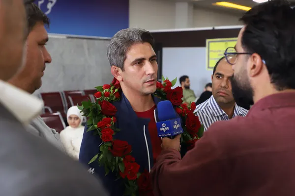 مراسم استقبال از فرشاد امیری داور کشتی