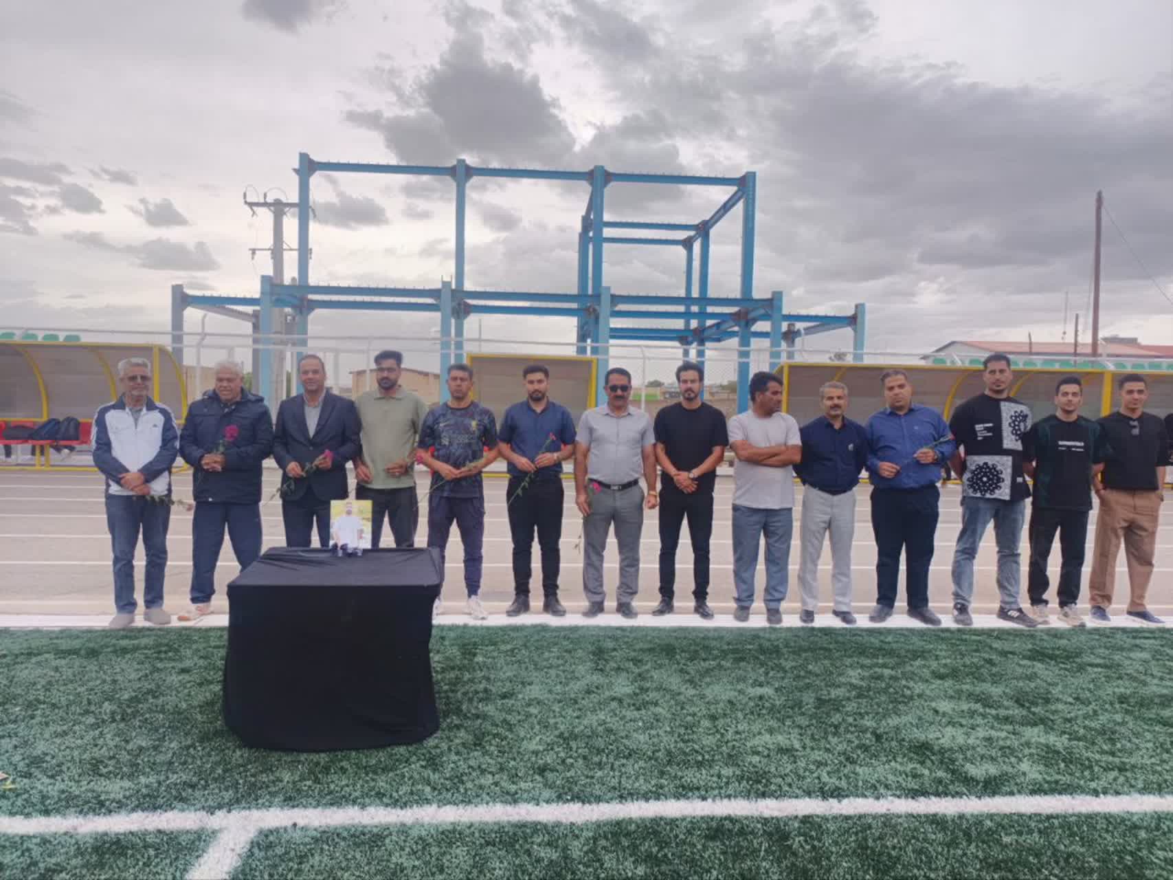 گرامیداشت یاد و خاطره سامان آران مربی فقید فوتسال شهرستان بافت در ورزشگاه شهید شهابی