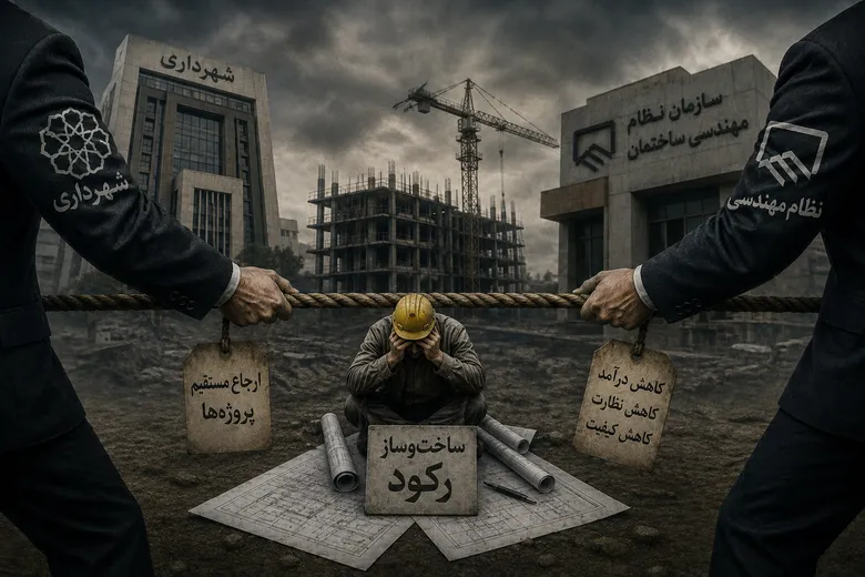 شهرداری در برابر نظام مهندسی؛ ۳.۵ میلیون مترمربع کار، خارج از مسیر سازمان ارجاع شد