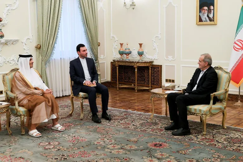 وزیر خارجه قطر با پزشکیان دیدار کرد