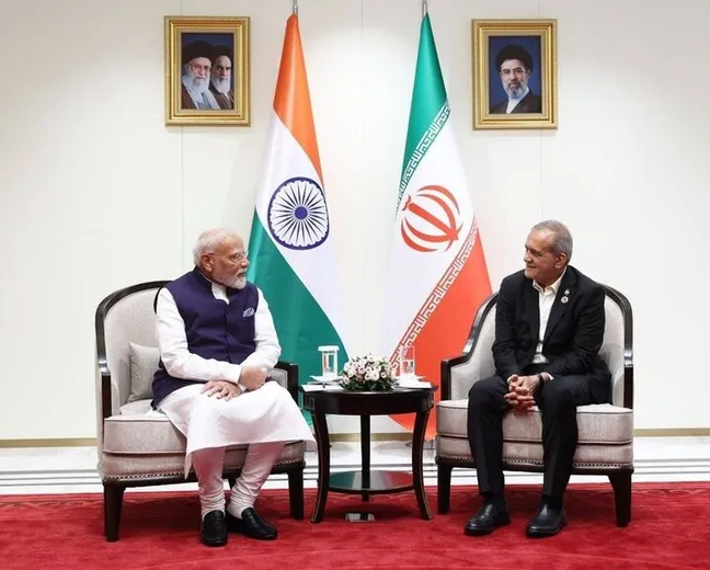 Iran's president meets India's prime minister on sidelines of SCO summit
