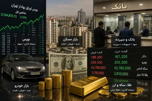 بازدهی کدام بازار بیشتر بود؟ بانک، مسکن و بورس در برابر طلا، دلار و خودرو