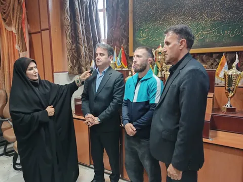 دیدار مدیرکل ورزش و جوانان لرستان با ملی پوش لرستانی  اعزام به  المپیک آسیایی ژاپن
