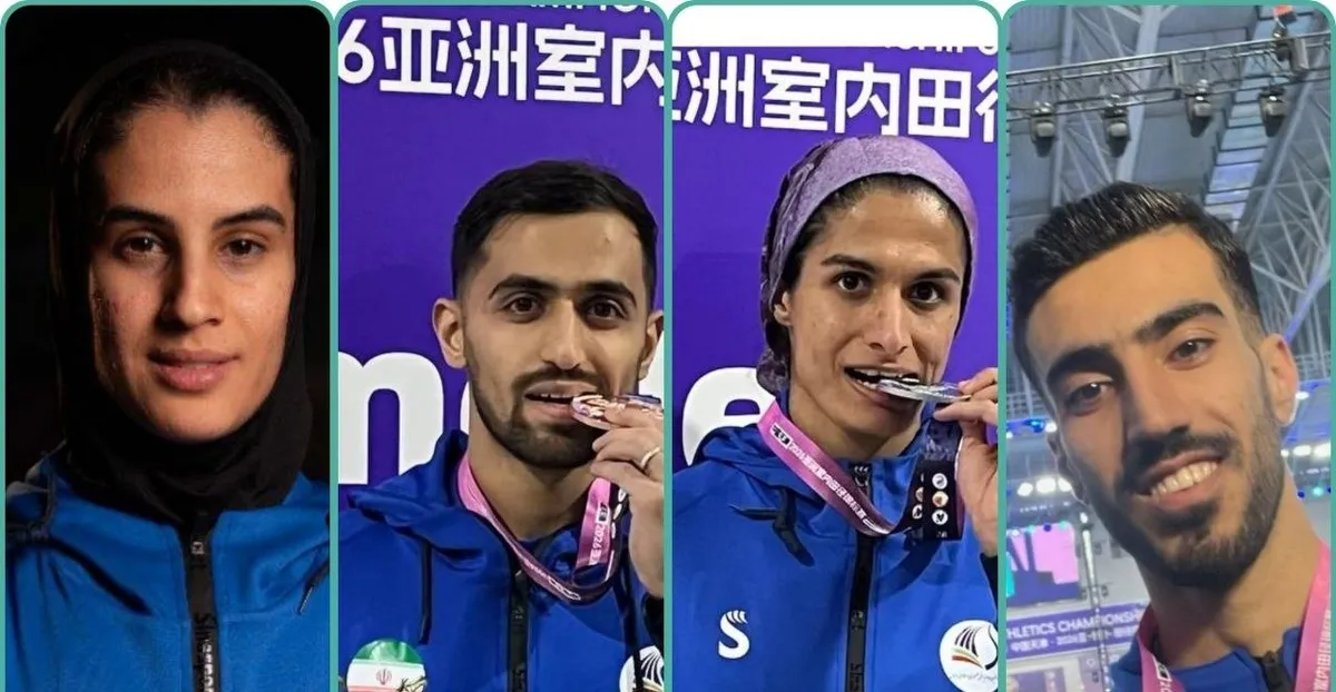 دو ومیدانی داخل سالن قهرمانی آسیا/ یک مدال نقره و سه برنز سوغاتی ایران از قزاقستان