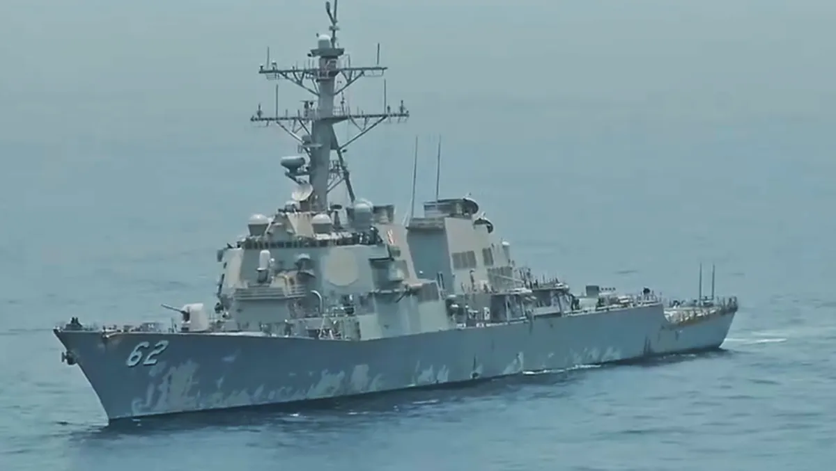 Iranian Navy helicopter intercepts US destroyer in Sea of Oman