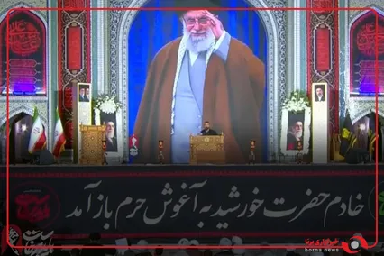 شعار انتقام‌خواهی مردم در دومین شب مراسم بزرگداشت رهبر شهید انقلاب و شهدای خانواده ایشان در حرم مطهر امام رضا علیه‌السلام ۱۴۰۵/۴/۲۰