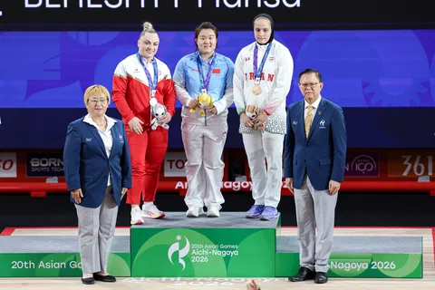 مدال برنز ریحانه کریمی در وزنه‌برداری / NOGOYA2026