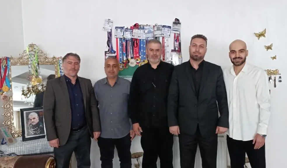 تجلیل مسئولان سپاه کرمانشاه از ورزشکار حامی فلسطین