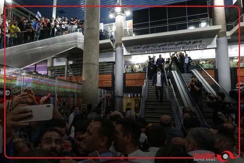استقبال از قهرمانان کشتی آزاد زیر ۲۳ سال جهان در فرودگاه امام خمینی (ره)