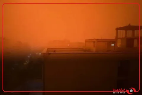 آسمان قم قرمز شد
