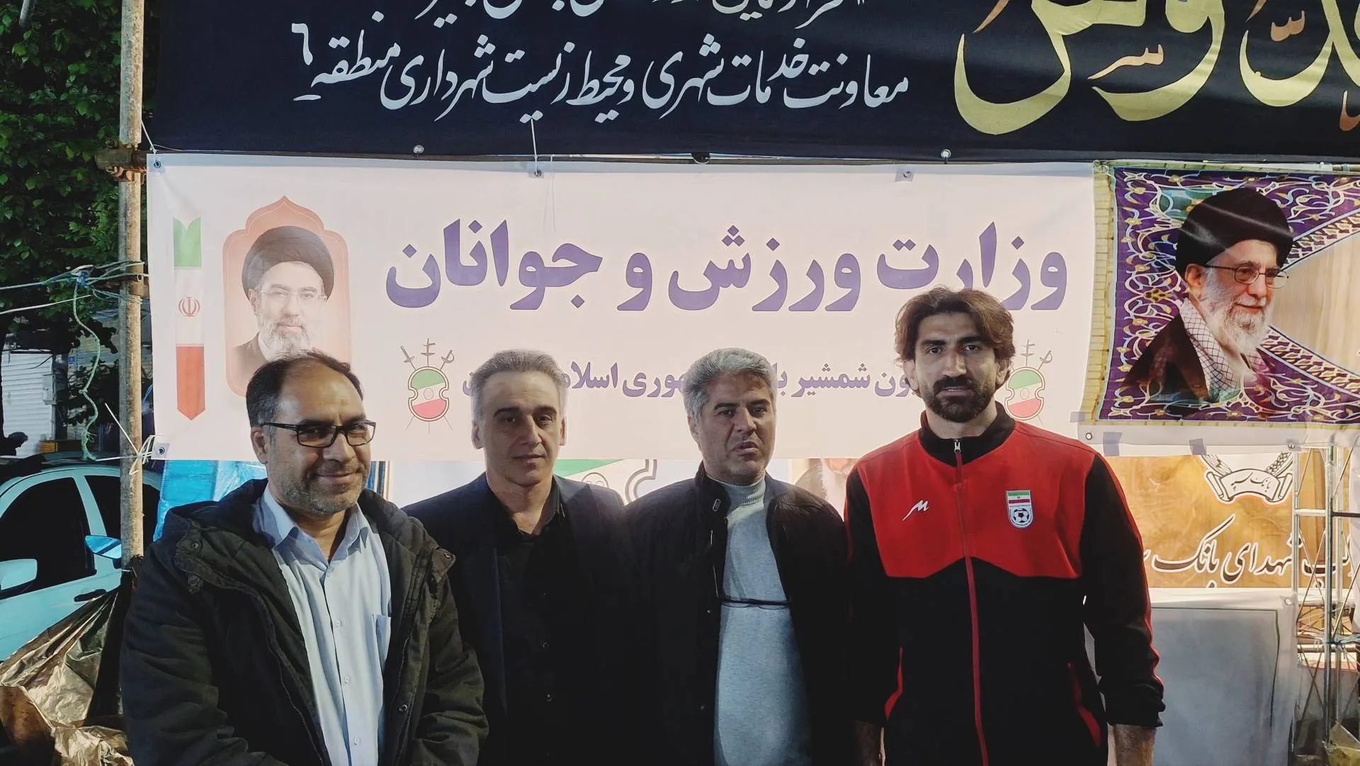 حضور علیرضا بیرانوند در موکب فدراسیون شمشیربازی