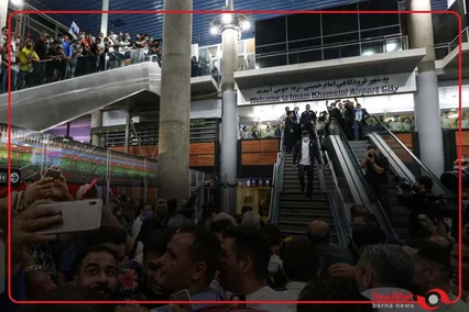 استقبال از قهرمانان کشتی آزاد زیر ۲۳ سال جهان در فرودگاه امام خمینی (ره)