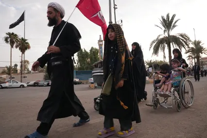 زائران اربعین حسینی در مرز خسروی