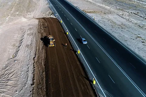 پیشرفت ۵۵ درصدی پروژه باند دوم زاهدان به بیرجند