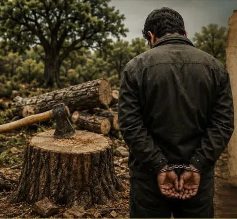 دستگیری عامل قطع بی‌رحمانه درختان چم‌باغ  ویسیان