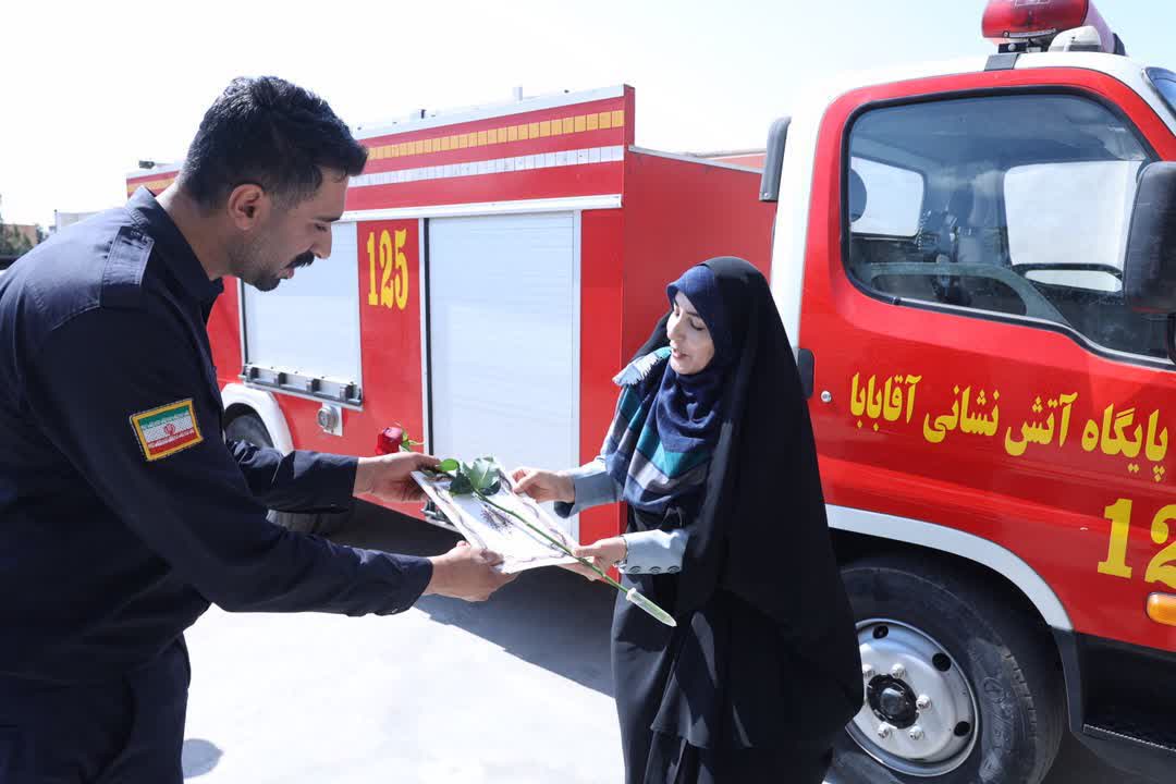 برگزاری دوره بازآموزی آتش‌نشانان روستایی در پایگاه آقابابا