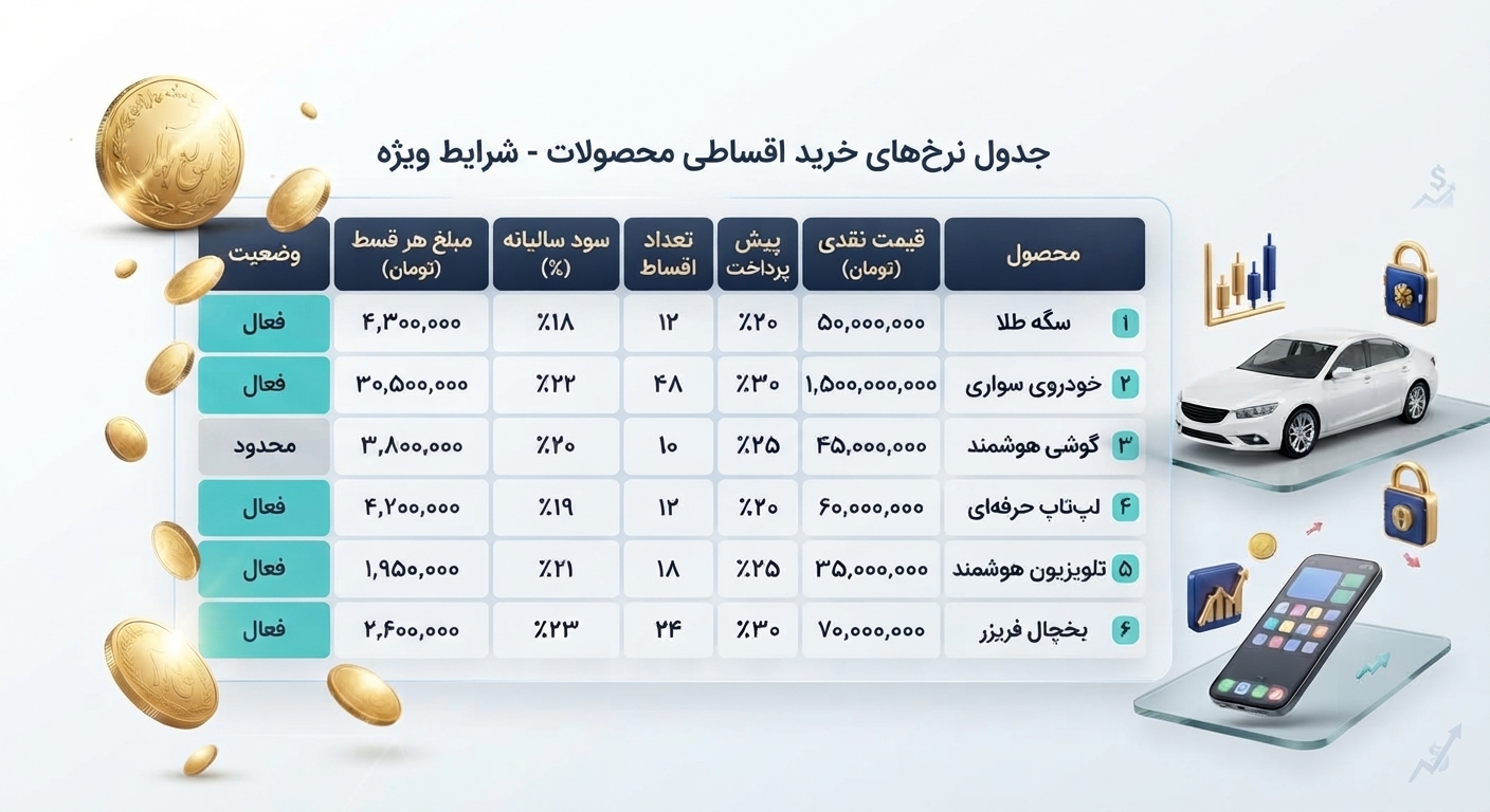 اقتصاد قسطی،  فاصله قیمت نقدی و اقساطی کالاها چقدر است؟+ جدول