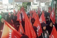 اجتماع زنان نوغان با پرچم خونخواهی رهبر شهید برپا شد