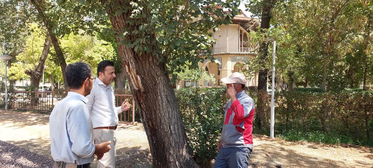 بازدید مشترک مدیران کل منابع طبیعی و میراث فرهنگی قزوین از دولتخانه صفوی 