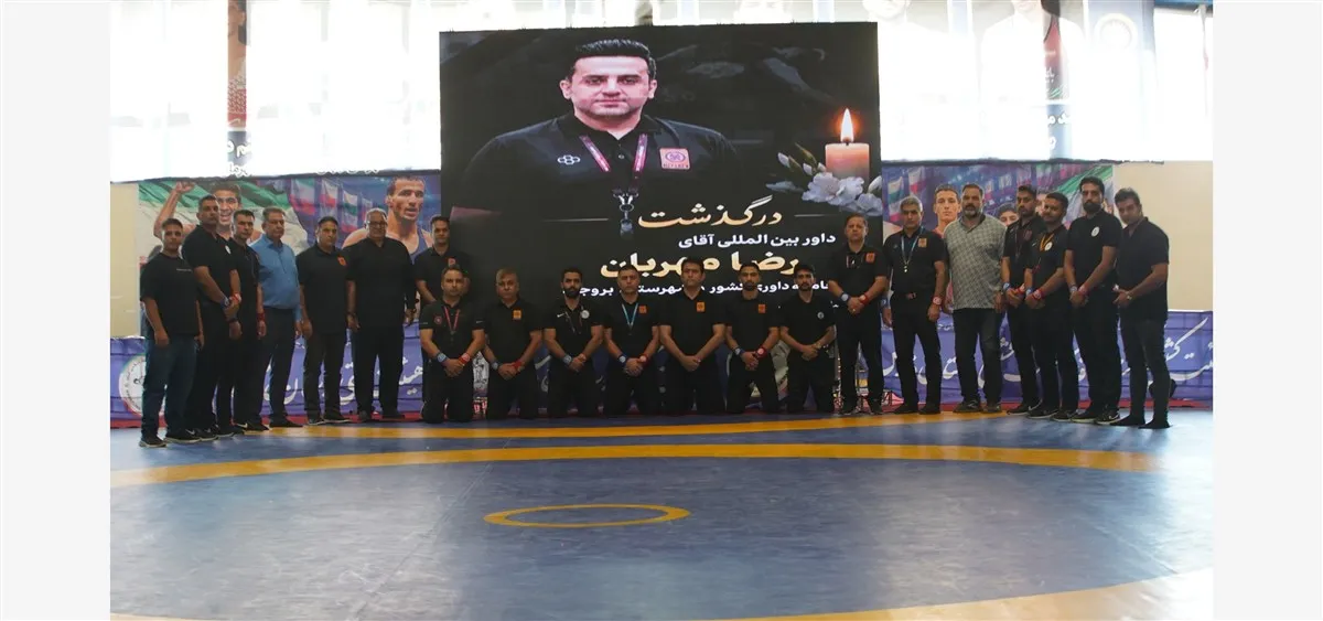 گرامیداشت یاد داور فقید کشتی در مرحله نهایی لیگ کشتی فرنگی جوانان