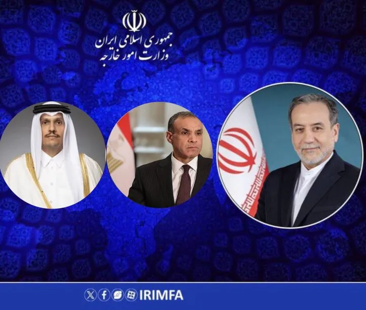 Iran FM consults with Qatari, Egyptian counterparts on ending regional war