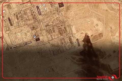 تصاویر ماهواره‌ای از انهدام ۶ مخزن نفتی آرامکو در ابهای عربستان