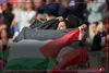 به‌اهتزاز درآمدن پرچم فلسطین در ال‌کلاسیکو دیشب