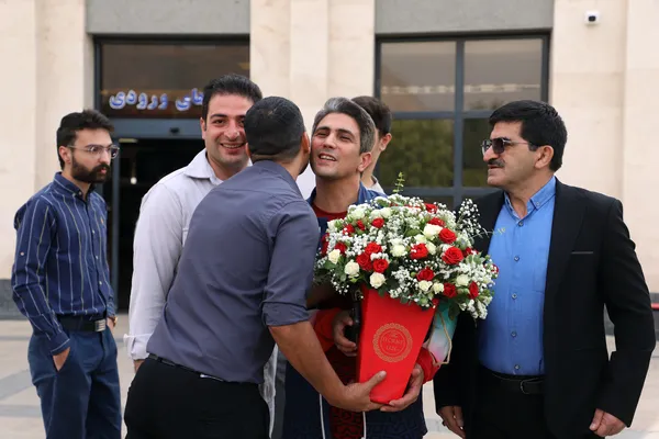 مراسم استقبال از فرشاد امیری داور کشتی