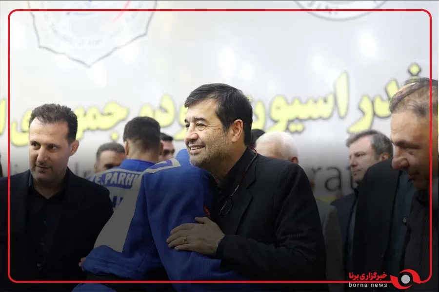 مراسم بدرقه نمادین جودوکاران اعزامی به بازی‌های آسیایی ناگویا در حضور وزیر ورزش و جوانان و رئیس فدراسیون
