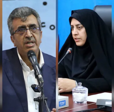 تبریک فرماندار بافت به جناب دکتر حاتمی مدیرعامل شرکت احیا استیل فولاد بافت