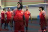 بخشی از تمرین تیم ملی کبدی در حضور احمد دنیامالی وزیر ورزش و جوانان