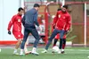 برگزاری تمرین پرسپولیس زیر بارش شدید باران