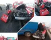 تصادف خودروی آتش‌نشانی شیروان در سمنان